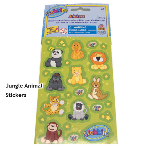 Webkinz Stickers-Jungle Animals | In Stock