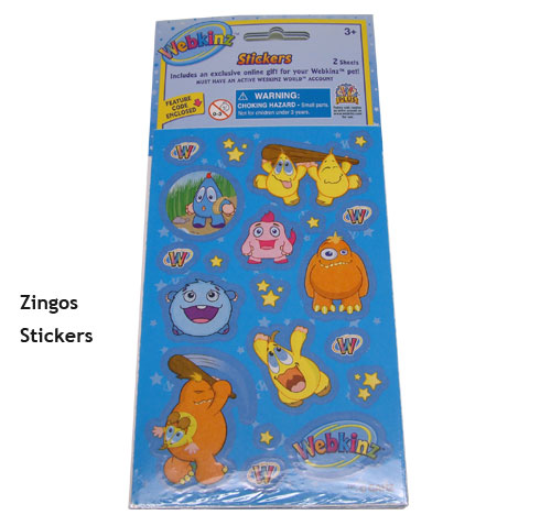 Webkinz Stickers-Zingos | In Stock